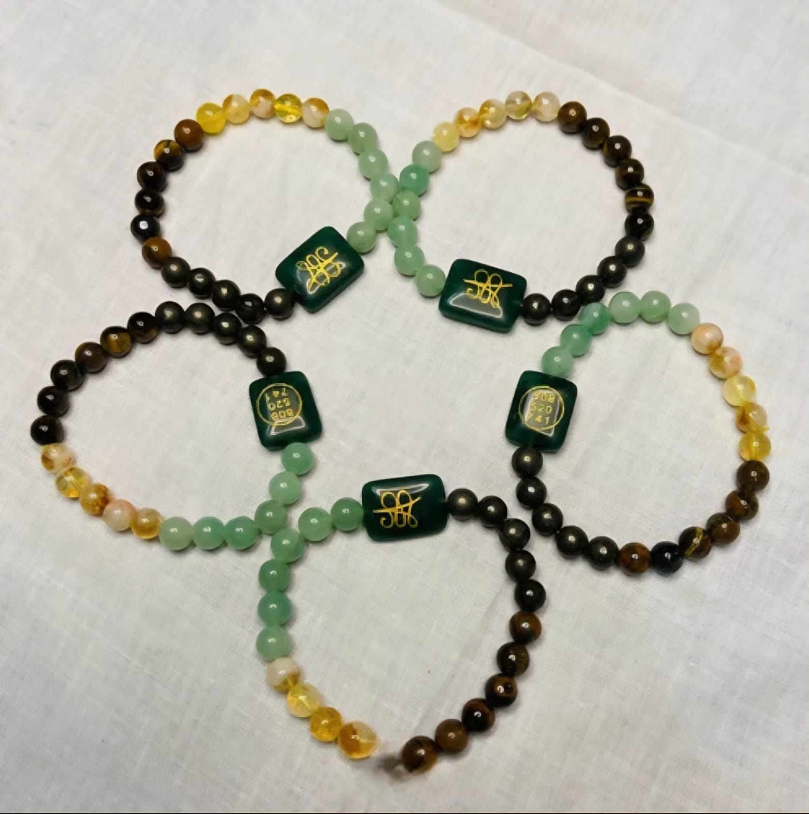 Money Magnet Bracelet - Citrine, Pyrite & Green Aventurine