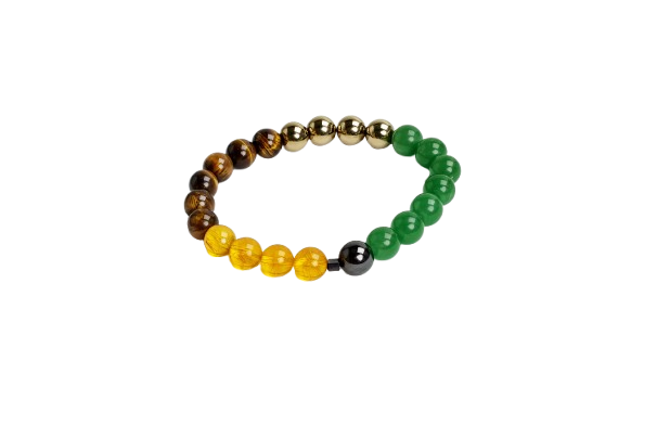 Money Magnet Bracelet - Citrine, Pyrite & Green Aventurine