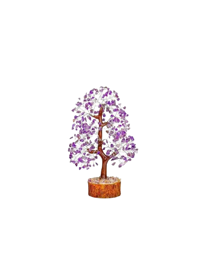 Amethyst Crystal Tree (100 Beads) – Gemstone Bonsai