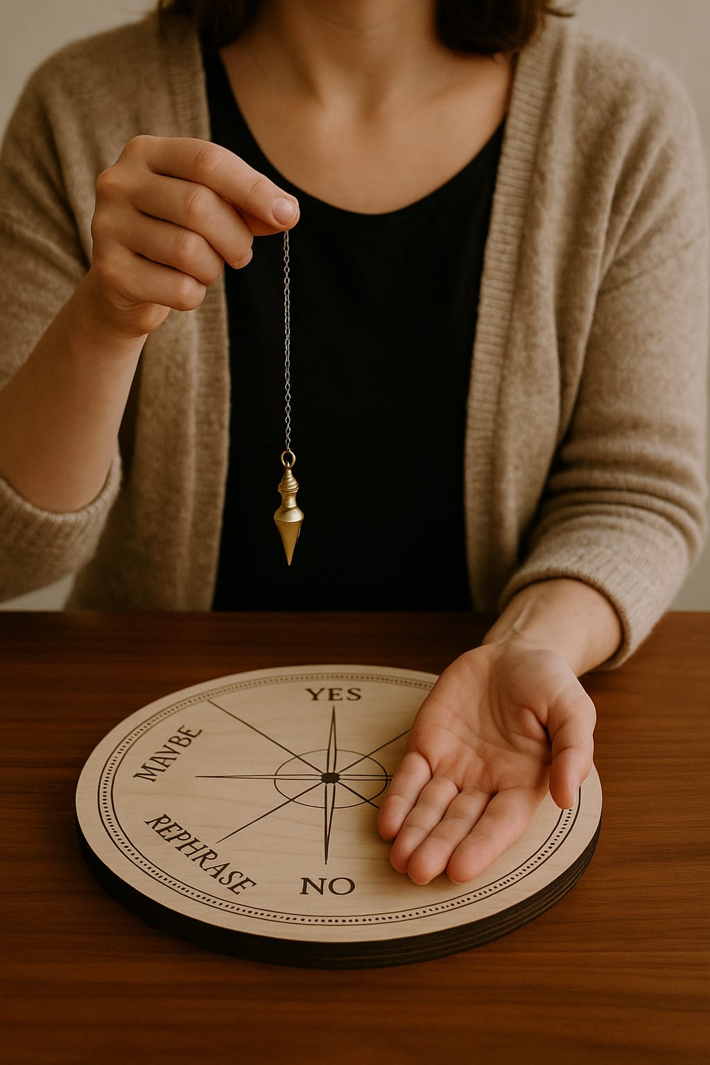 Pendulum dowsing healing session